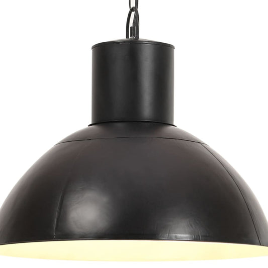 Hanging Lamp 25 W Black Round 48 cm E27