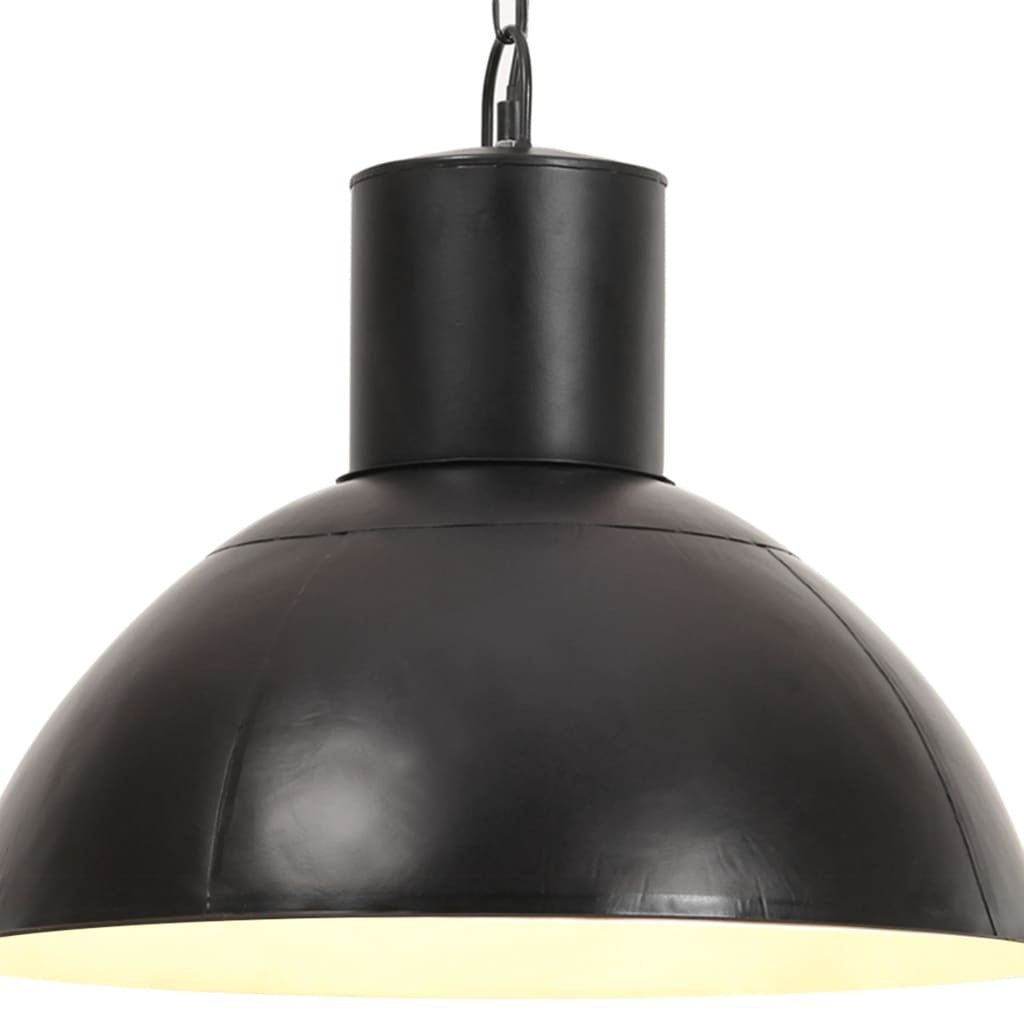 Hanging Lamp 25 W Black Round 48 cm E27