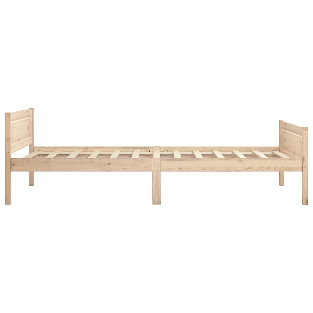 Bed Frame Solid Pinewood 90x200 cm