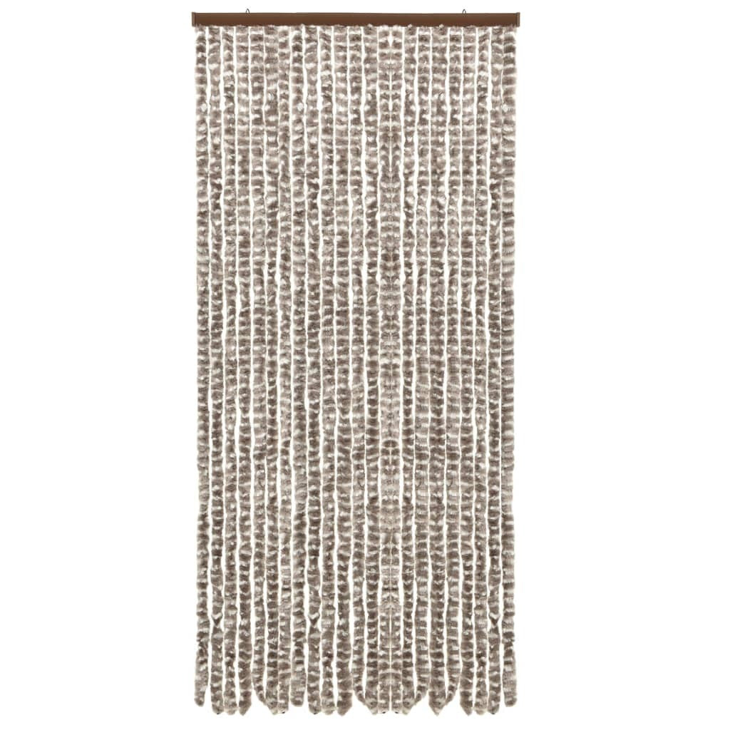 Insect Curtain Taupe and White 90x220 cm Chenille