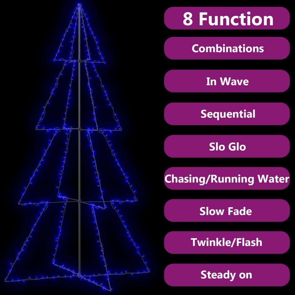 Christmas Cone Tree 360 LEDs Indoor and Outdoor 143x250 cm
