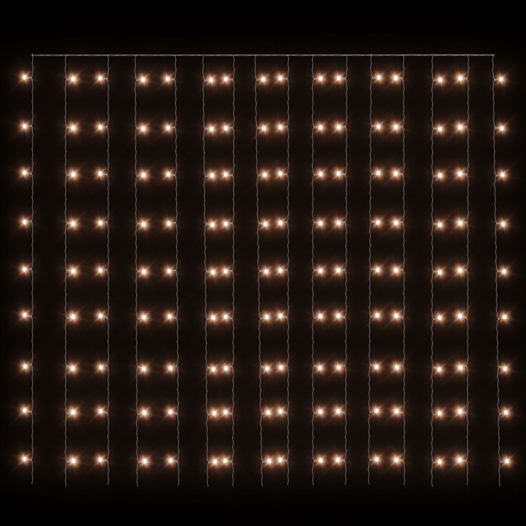LED Curtain Fairy Lights 3x3m 300 LED Warm White 8 Function