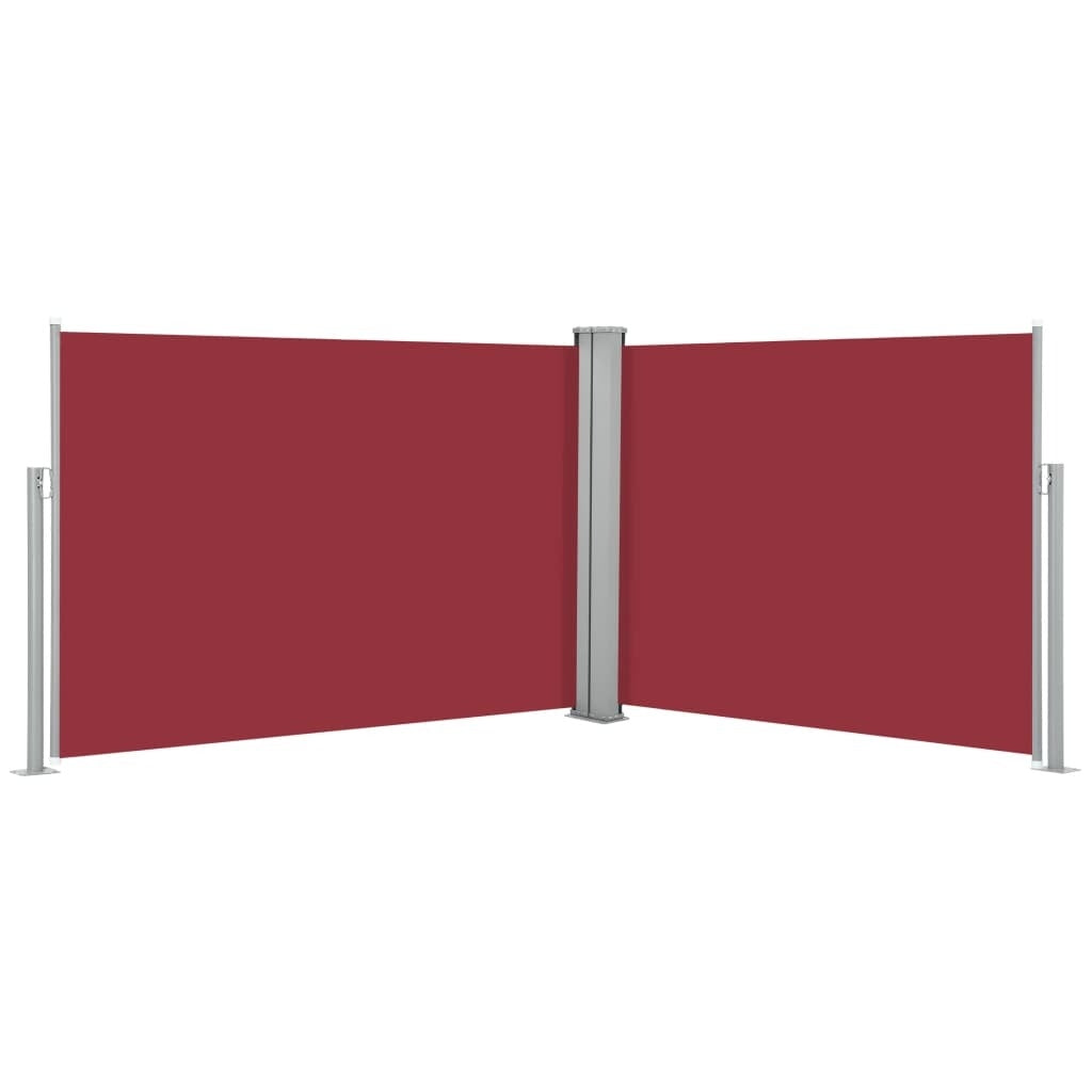 Retractable Side Awning Red 120x1000 cm