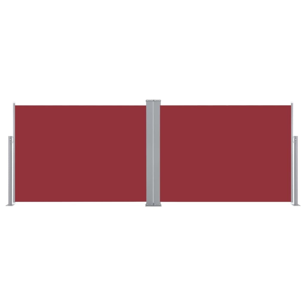 Retractable Side Awning Red 120x1000 cm