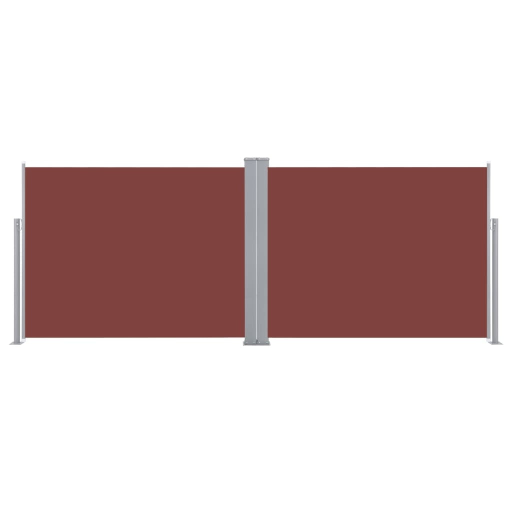 Retractable Side Awning Brown 140x1000 cm