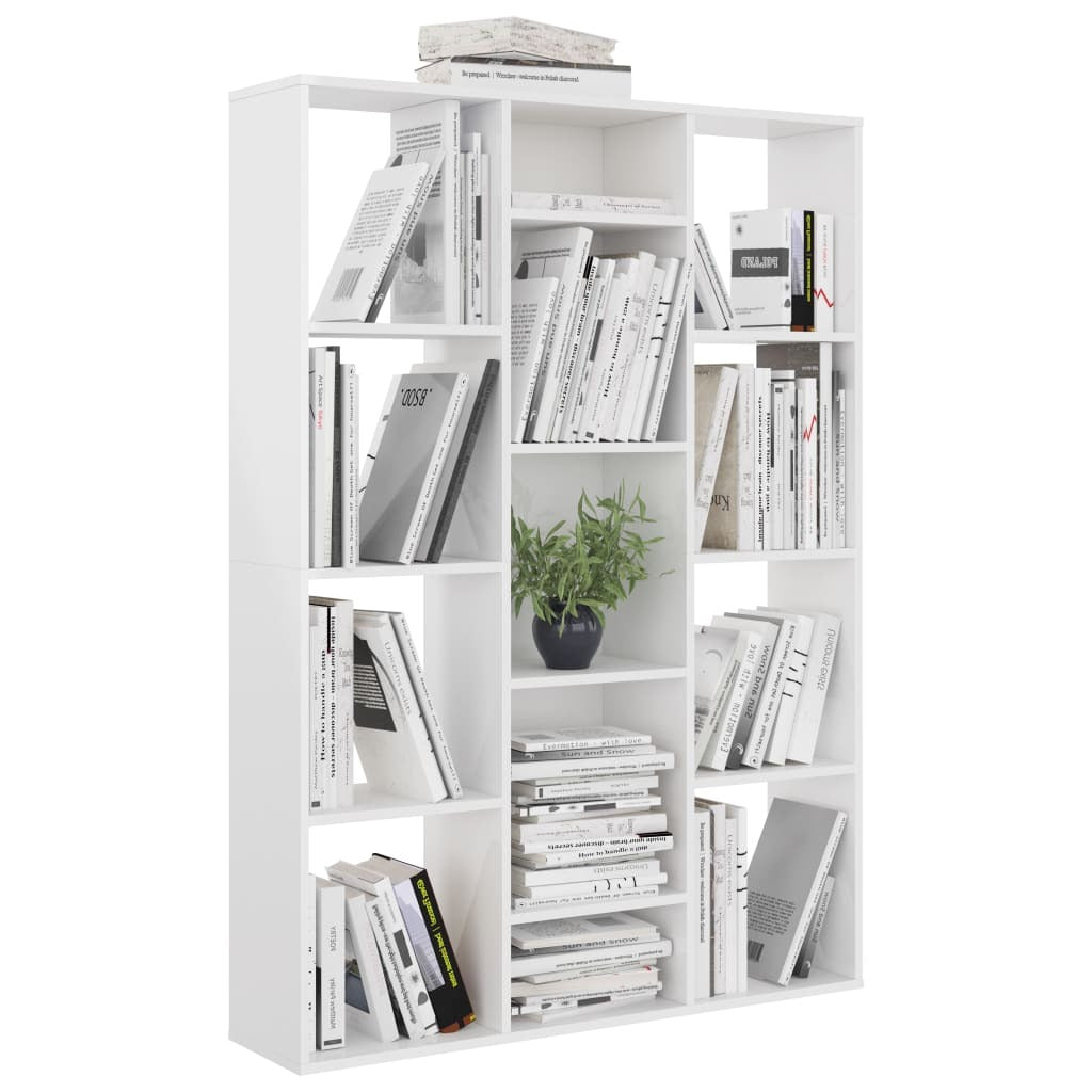 Room Divider/Book Cabinet High Gloss White 100x24x140 cm Engineered Wood