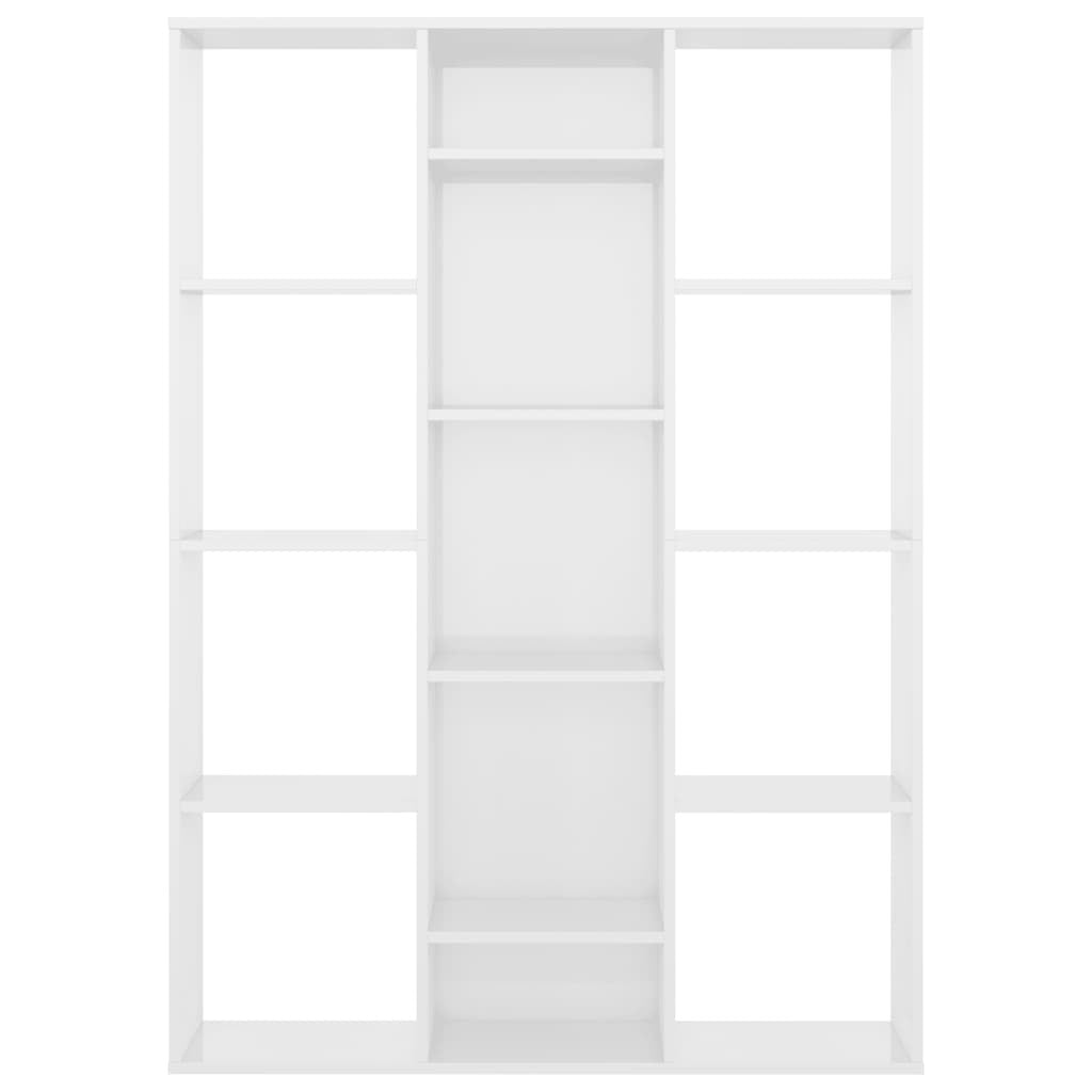 Room Divider/Book Cabinet High Gloss White 100x24x140 cm Engineered Wood