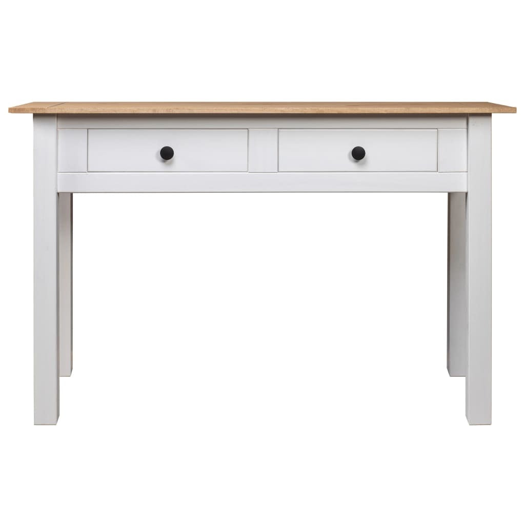 Console Table White 110x40x72 cm Solid Pine Wood Panama Range