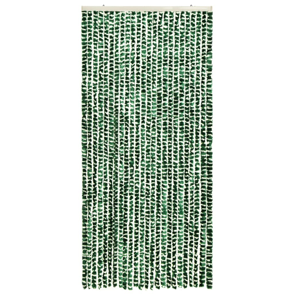 Insect Curtain Green and White 100x220 cm Chenille