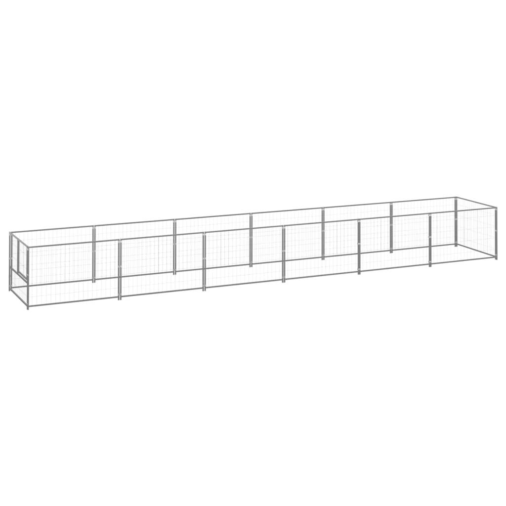 Dog Kennel Silver 6 m Steel