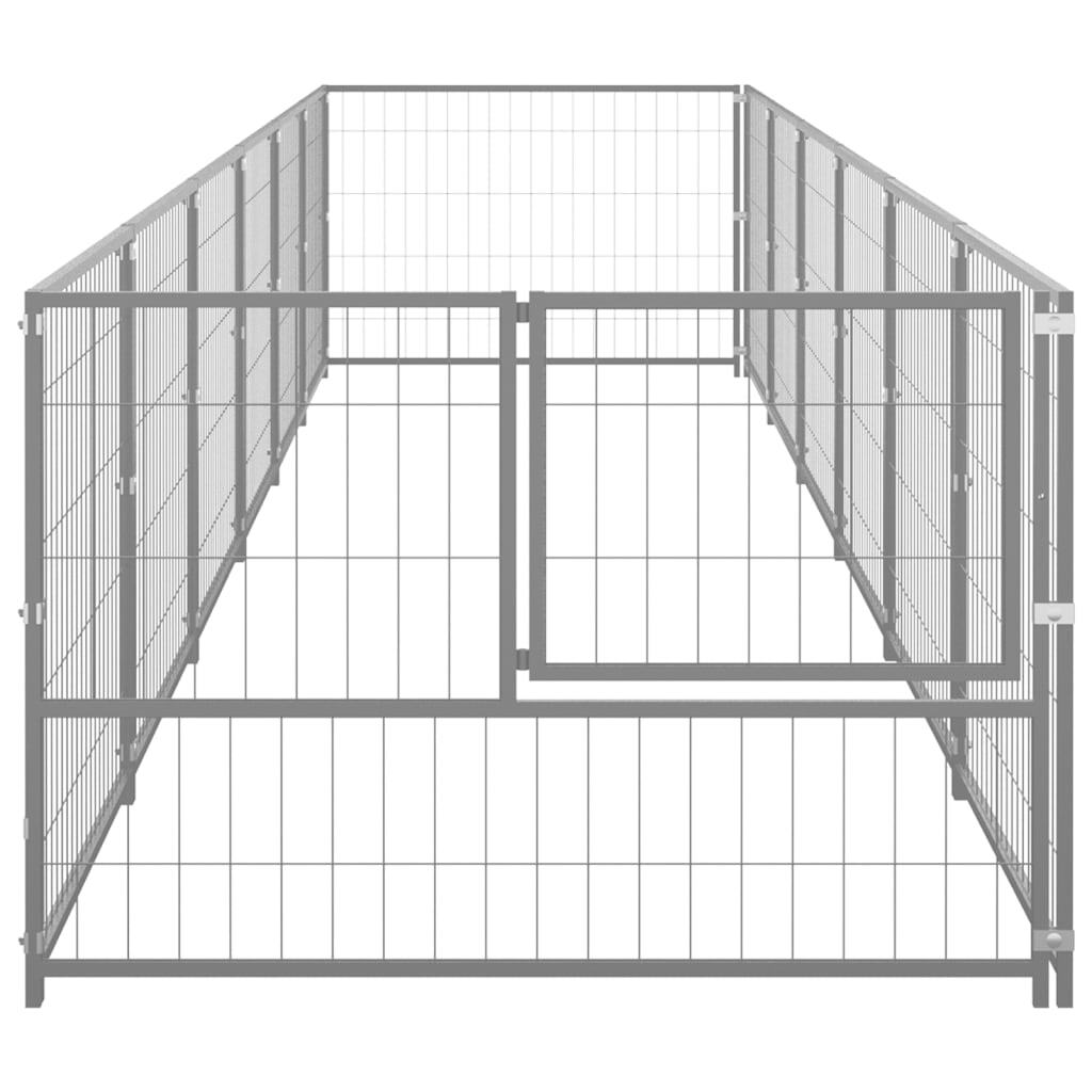 Dog Kennel Silver 6 m Steel