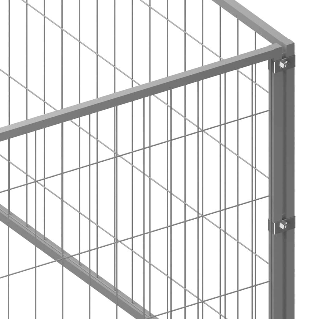 Dog Kennel Silver 6 m Steel