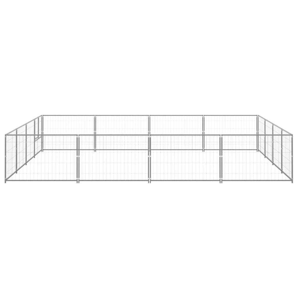 Dog Kennel Silver 16 m Steel