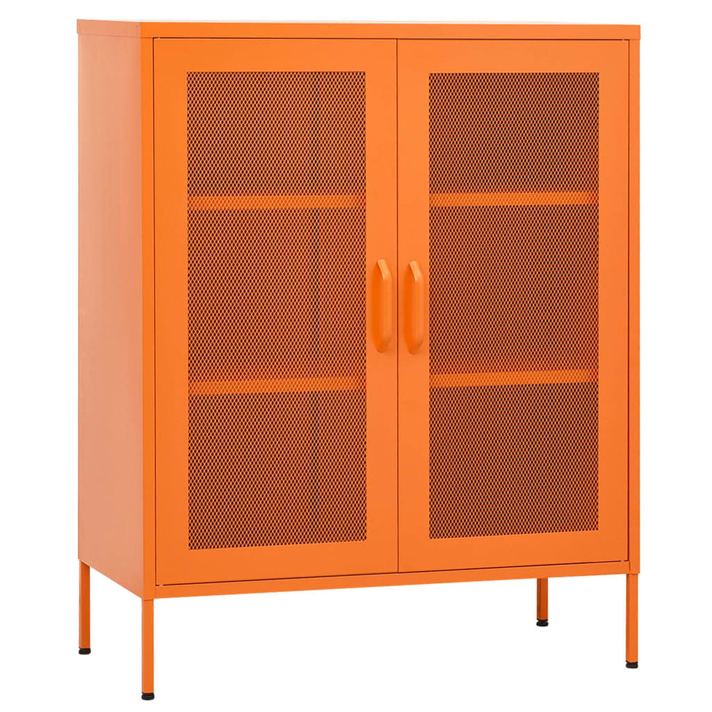 Storage Cabinet Orange 80x35x101.5 cm Steel