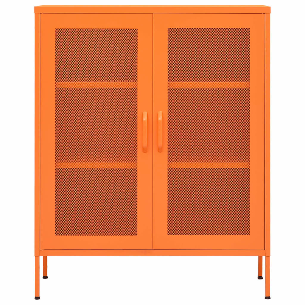Storage Cabinet Orange 80x35x101.5 cm Steel