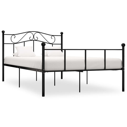 Bed Frame Black Metal 120x200 cm