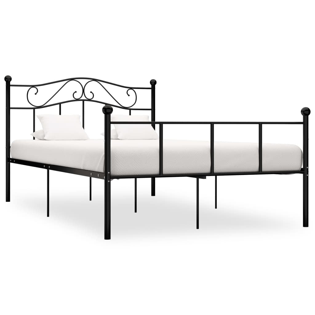 Bed Frame Black Metal 120x200 cm