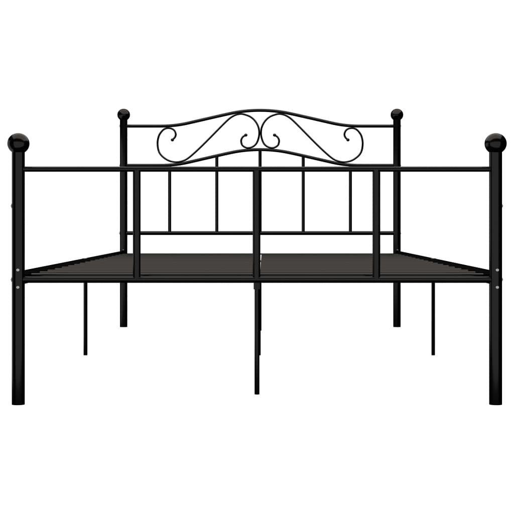 Bed Frame Black Metal 120x200 cm