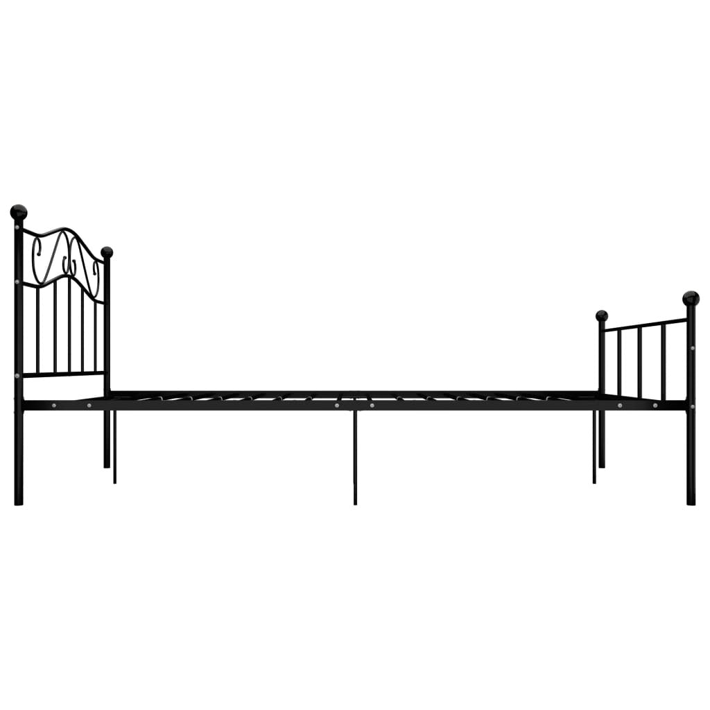 Bed Frame Black Metal 120x200 cm