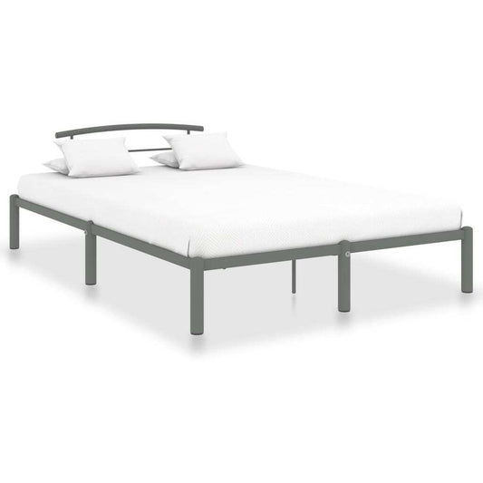 Bed Frame Grey Metal 120x200 cm