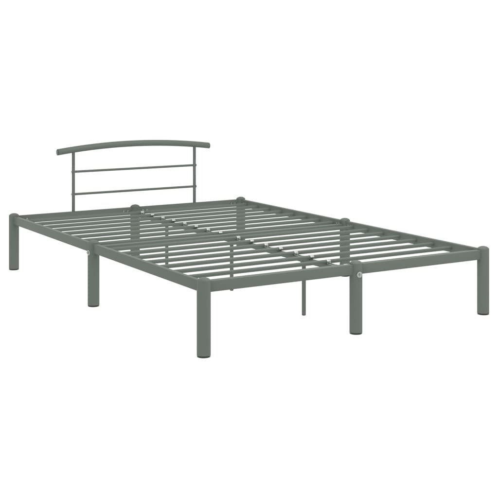 Bed Frame Grey Metal 120x200 cm