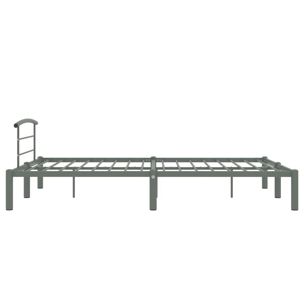 Bed Frame Grey Metal 120x200 cm