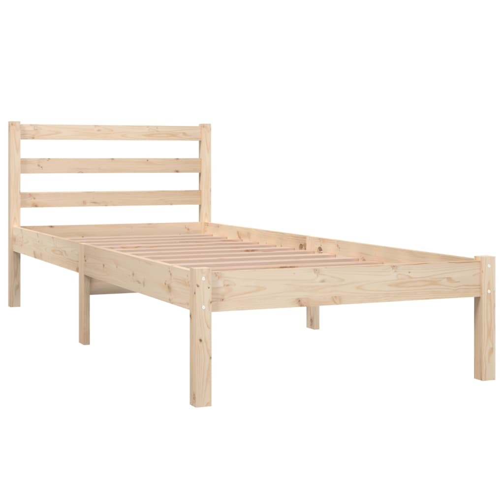 Bed Frame Solid Wood Pine 75x190 cm Small Single