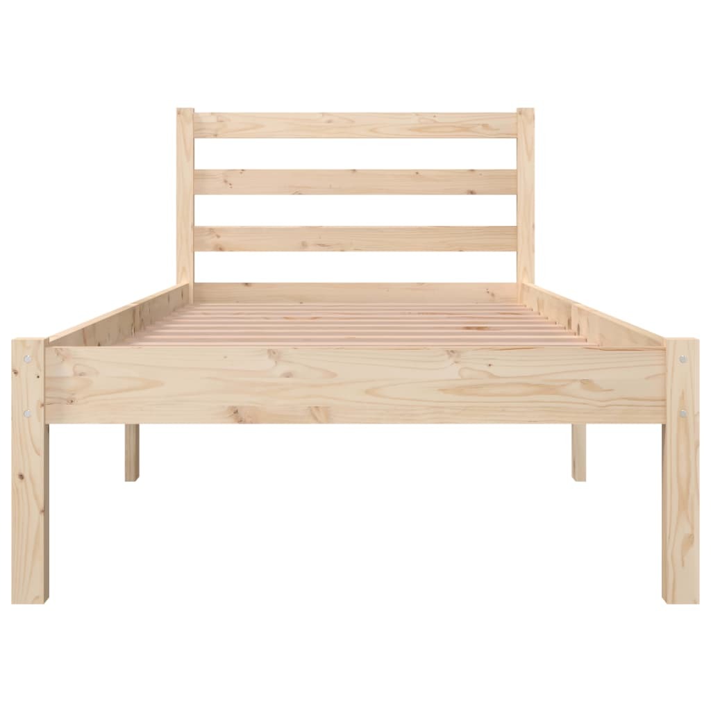 Bed Frame Solid Wood Pine 75x190 cm Small Single