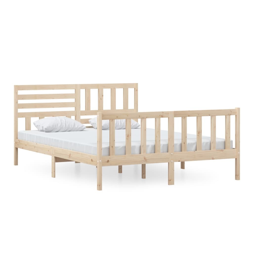 Bed Frame Solid Wood 150x200 cm King Size