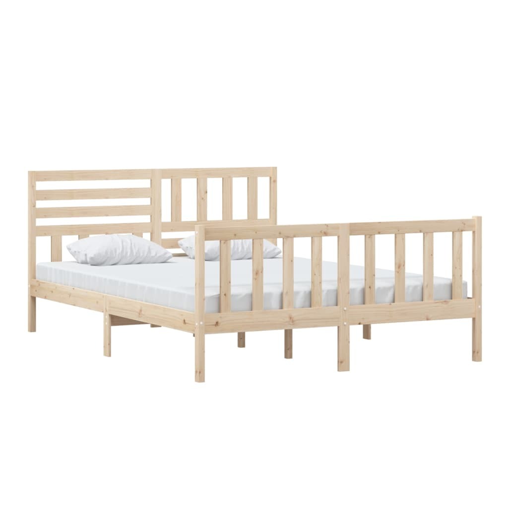 Bed Frame Solid Wood 150x200 cm King Size