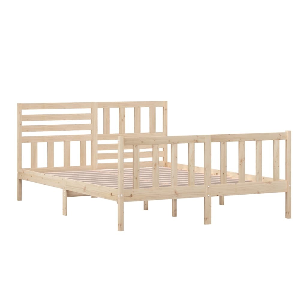 Bed Frame Solid Wood 150x200 cm King Size