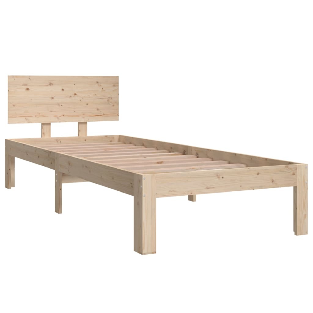 Bed Frame Solid Wood 75x190 cm 2FT6 Small Single