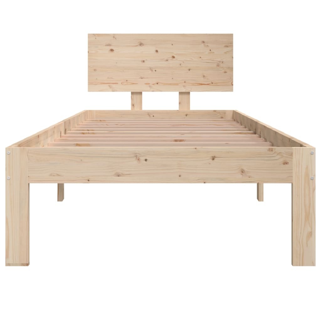 Bed Frame Solid Wood 75x190 cm 2FT6 Small Single