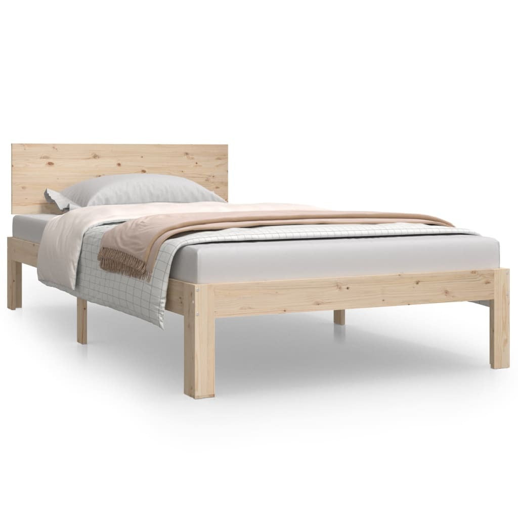 Bed Frame Solid Wood Pine 100x200 cm