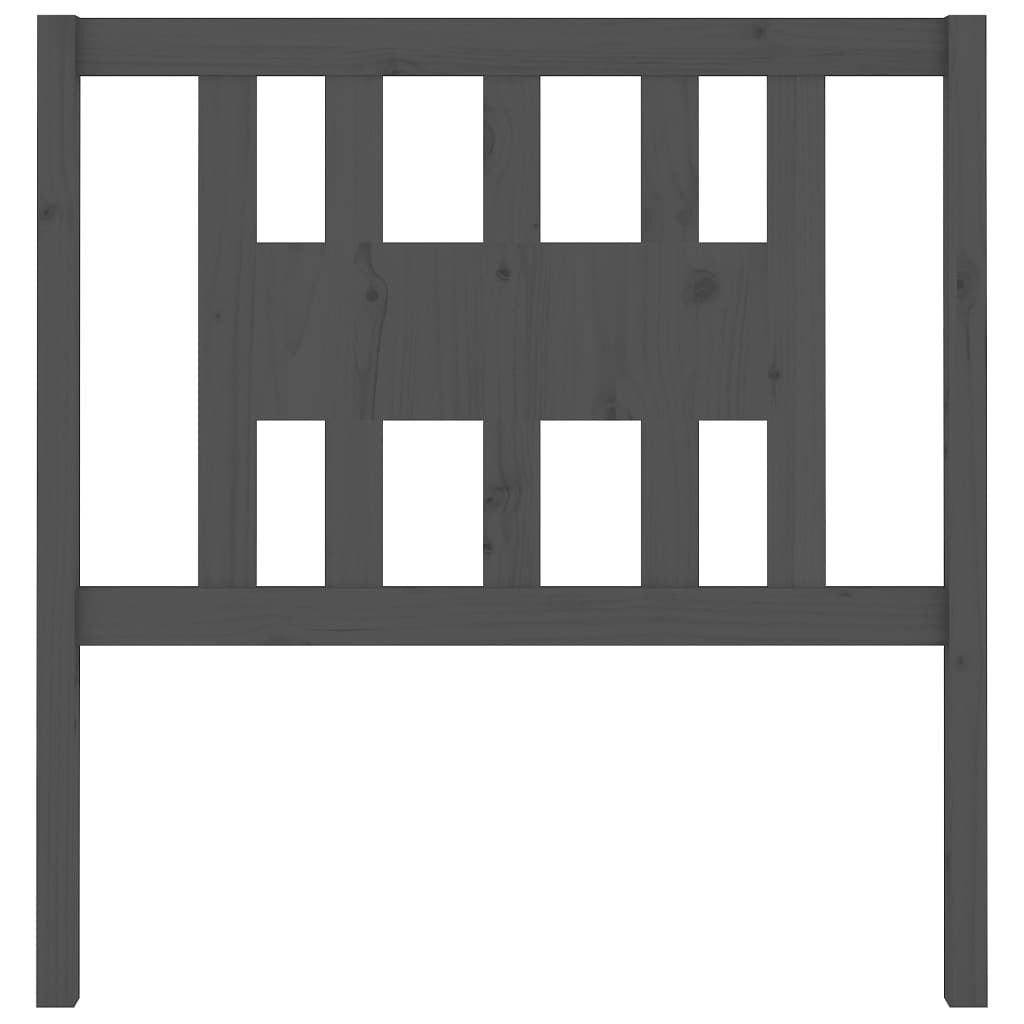 Headboard Grey 106x4x100 cm Solid Wood Pine