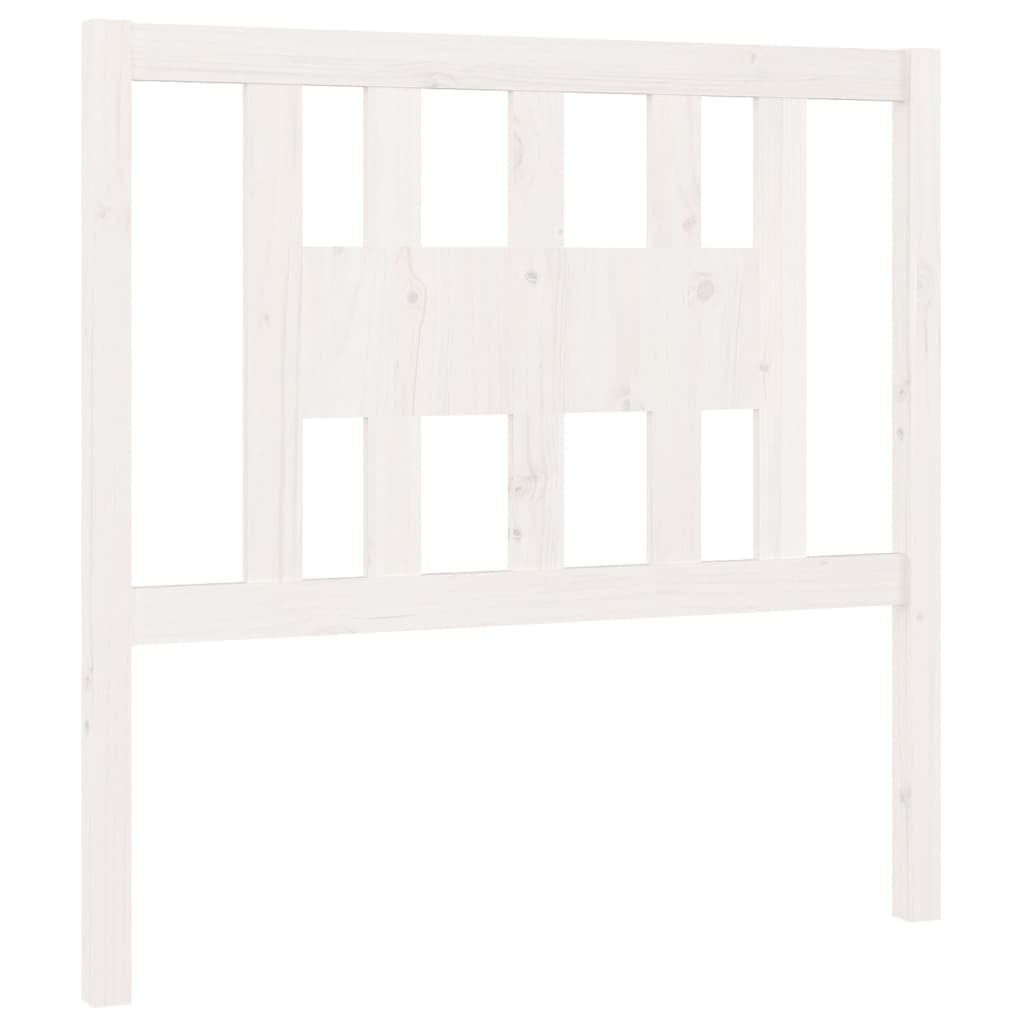 Headboard White 96x4x100 cm Solid Wood Pine