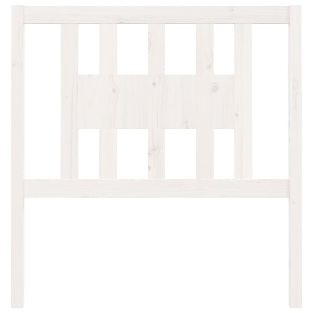 Headboard White 96x4x100 cm Solid Wood Pine
