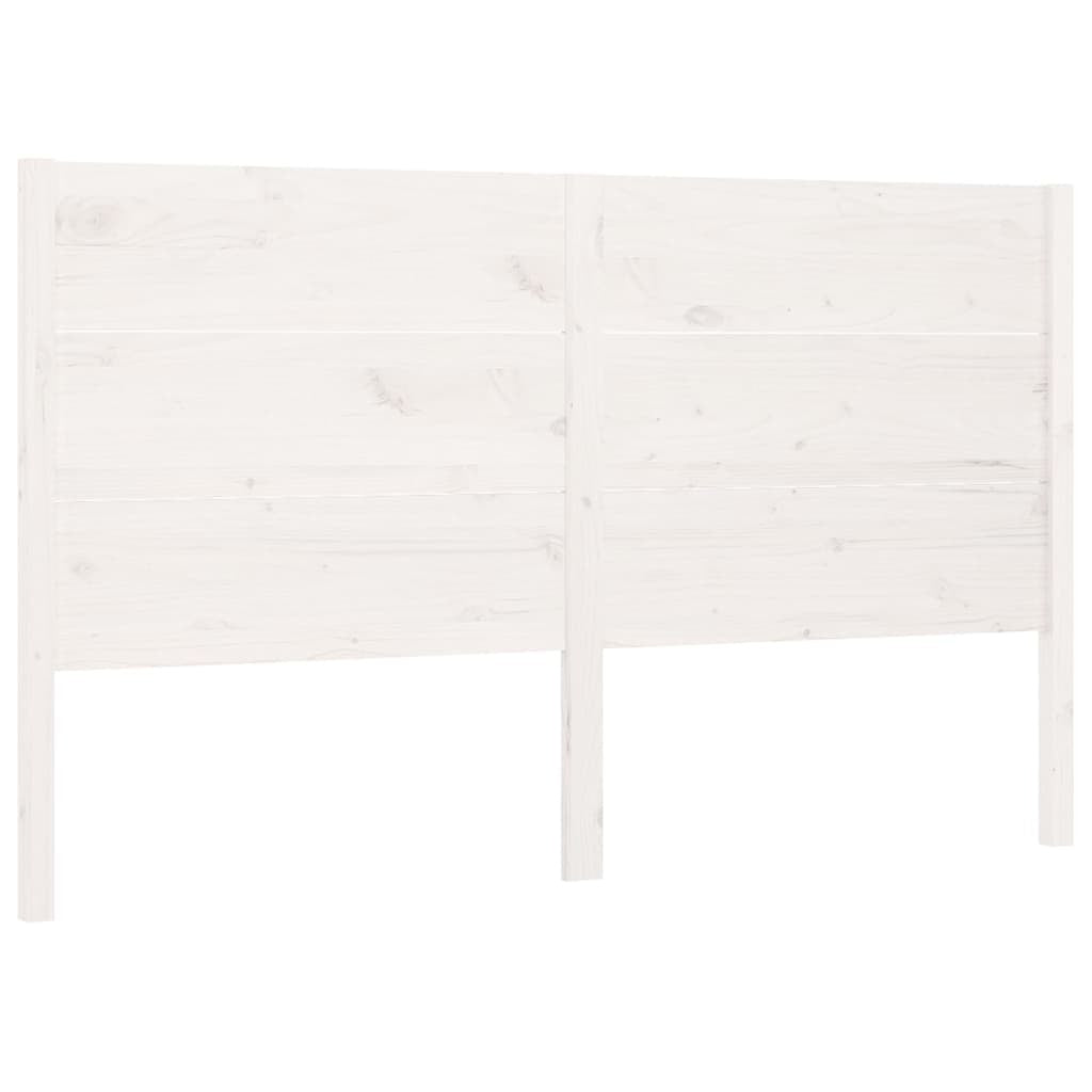 Headboard White 146x4x100 cm Solid Wood Pine