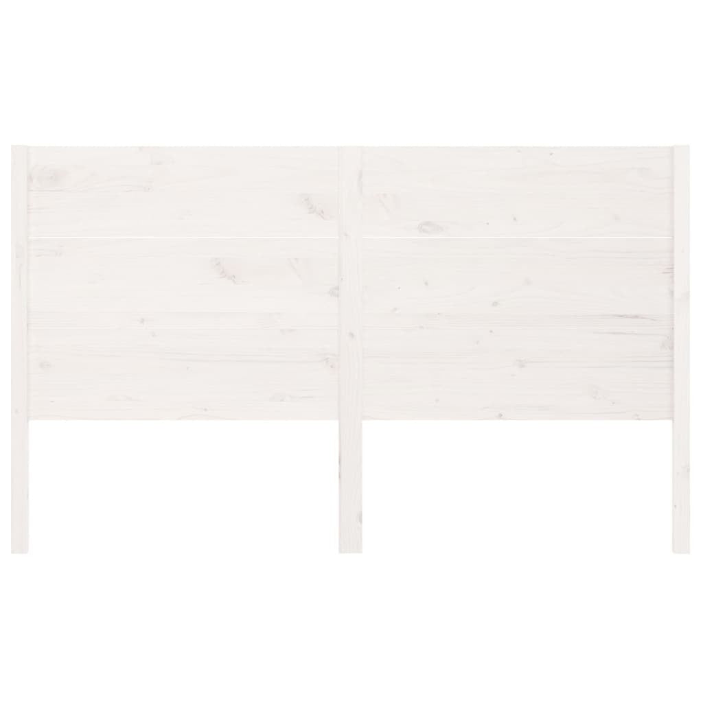 Headboard White 146x4x100 cm Solid Wood Pine