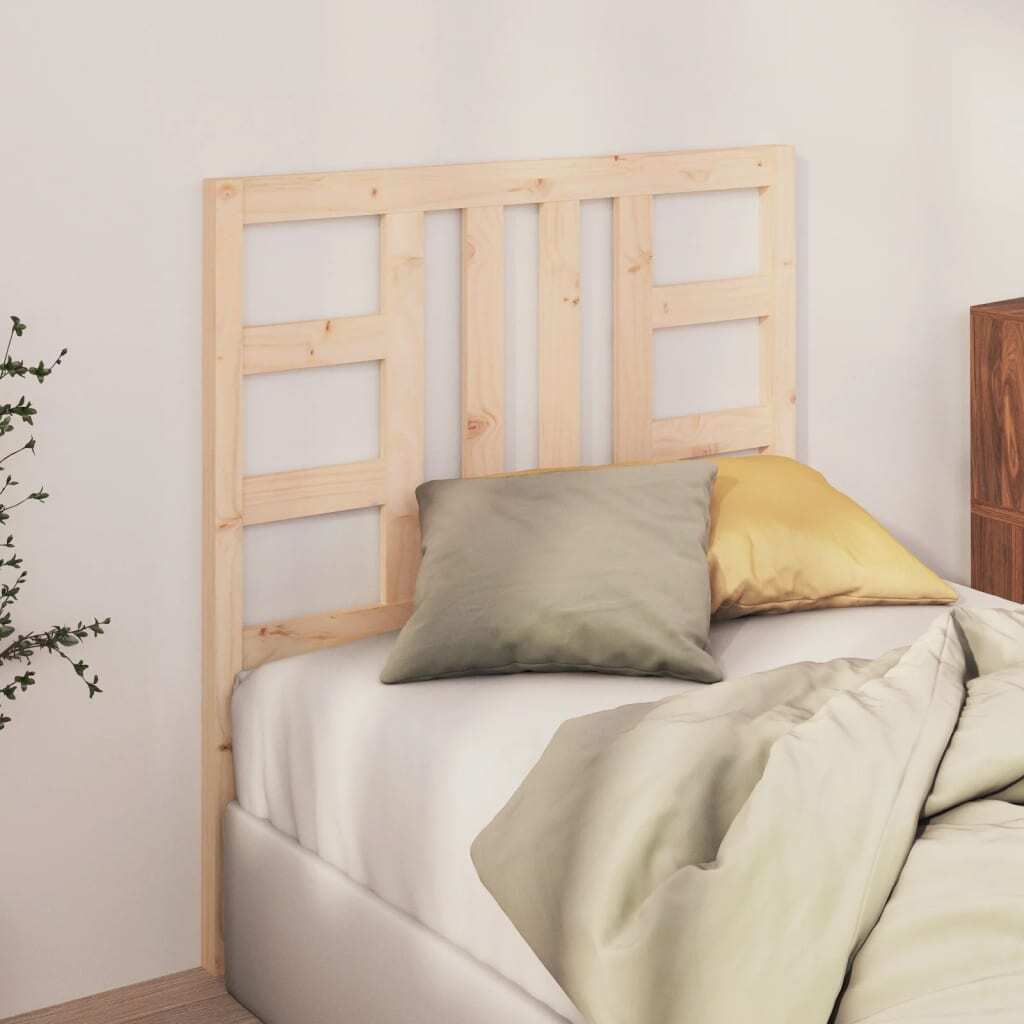 Bed Headboard 81x4x100 cm Solid Wood Pine