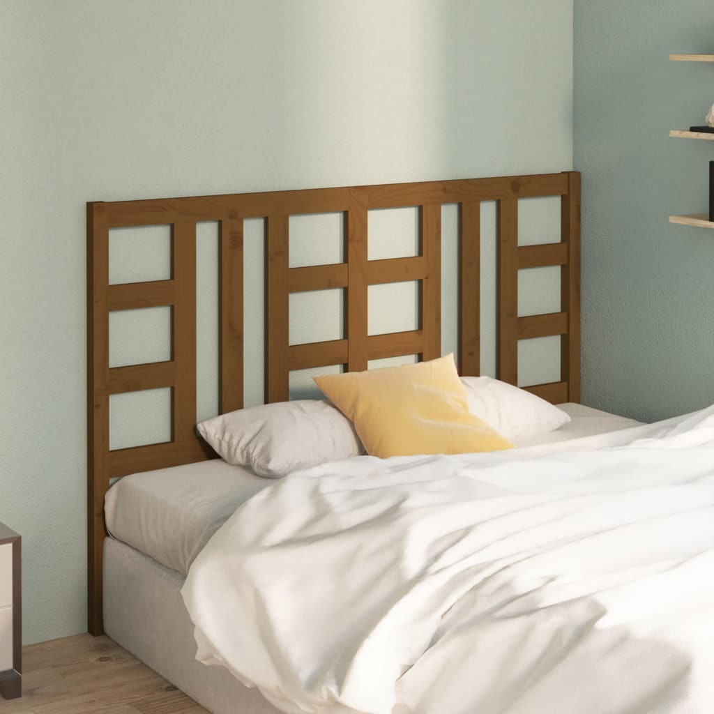 Bed Headboard Honey Brown 166x4x100 cm Solid Wood Pine