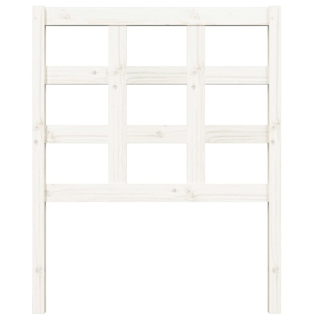 Bed Headboard White 80.5x4x100 cm Solid Wood Pine