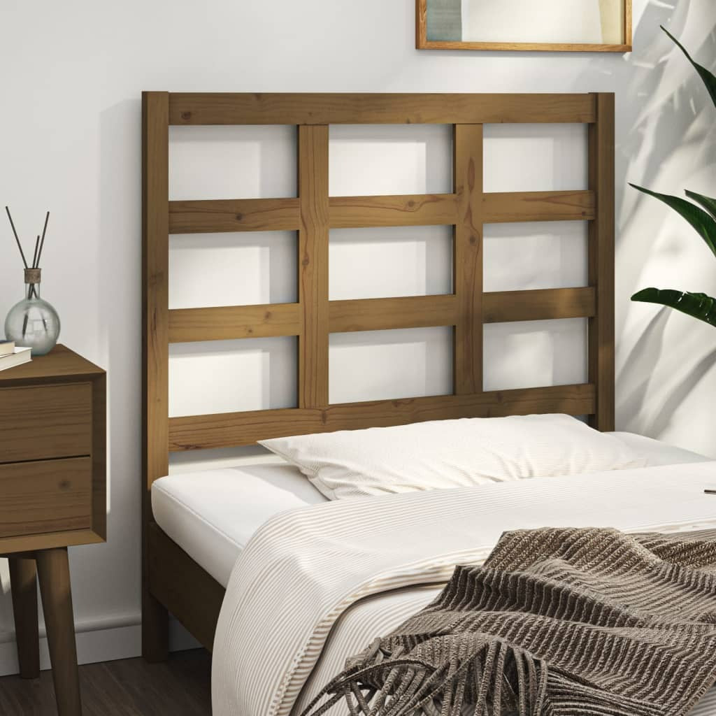 Bed Headboard Honey Brown 95.5x4x100 cm Solid Wood Pine