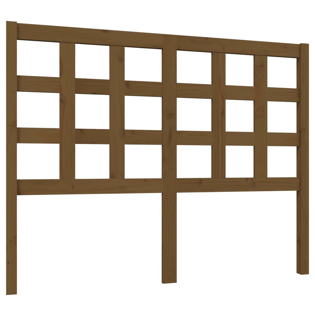 Bed Headboard Honey Brown 125.5x4x100 cm Solid Wood Pine