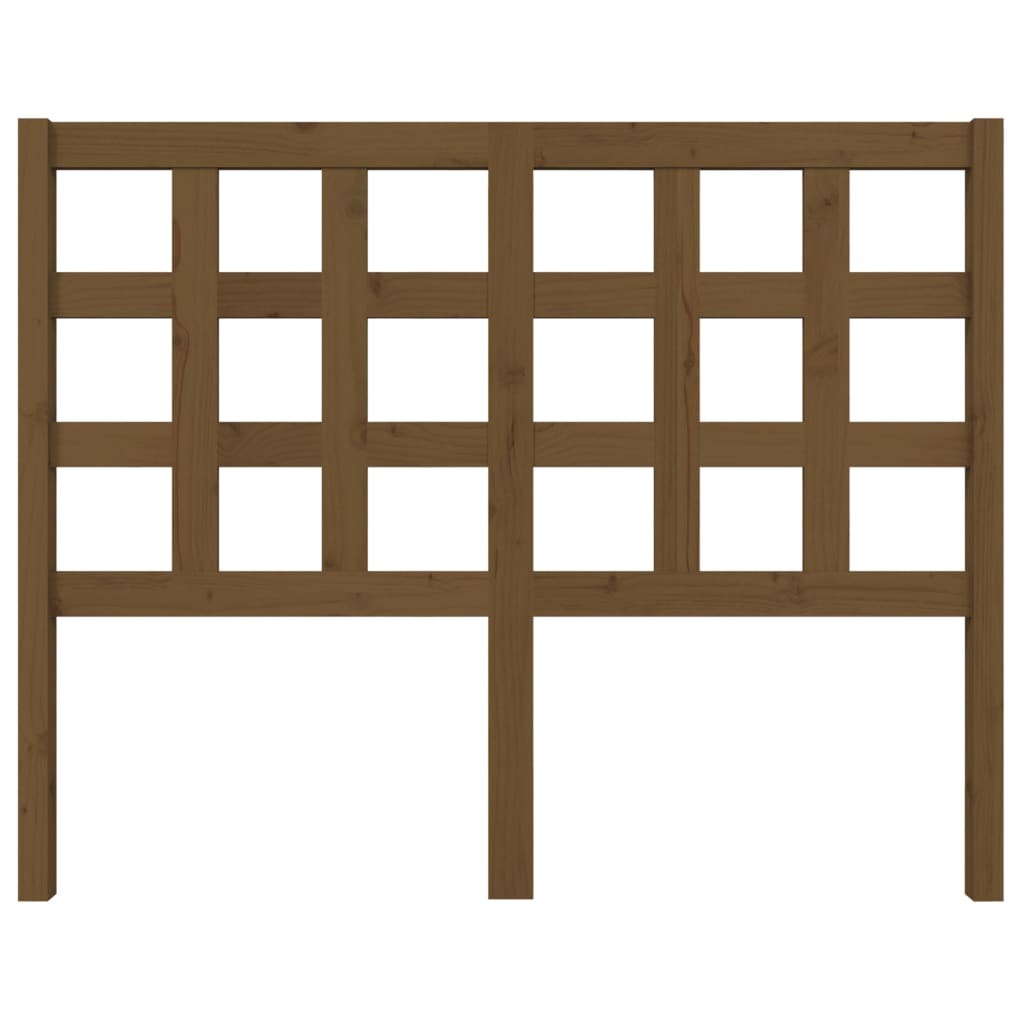 Bed Headboard Honey Brown 125.5x4x100 cm Solid Wood Pine
