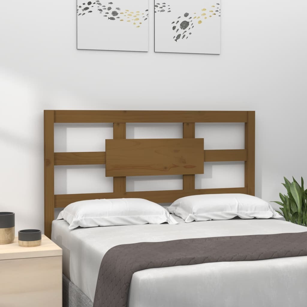 Bed Headboard Honey Brown 80.5x4x100 cm Solid Wood Pine
