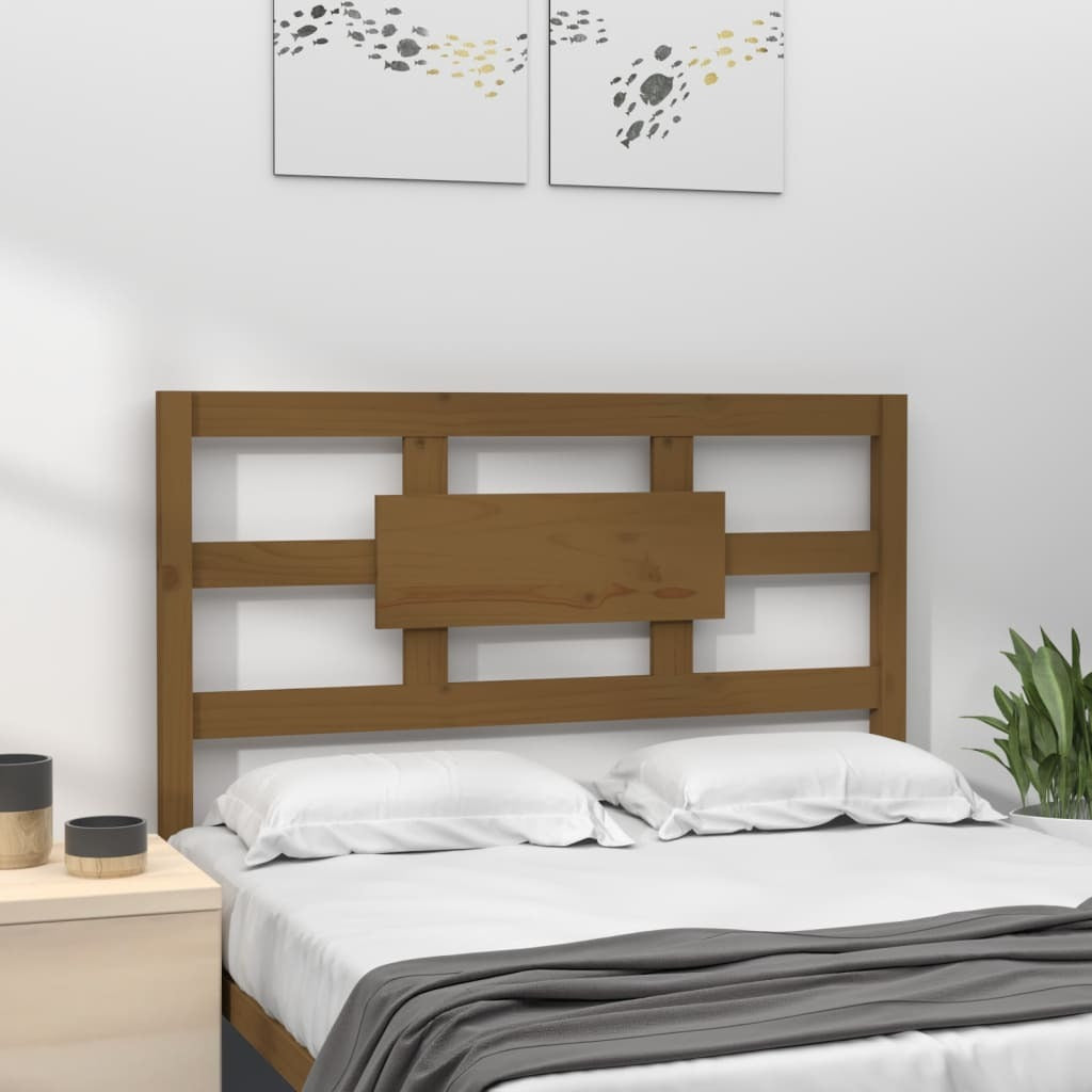 Bed Headboard Honey Brown 80.5x4x100 cm Solid Wood Pine