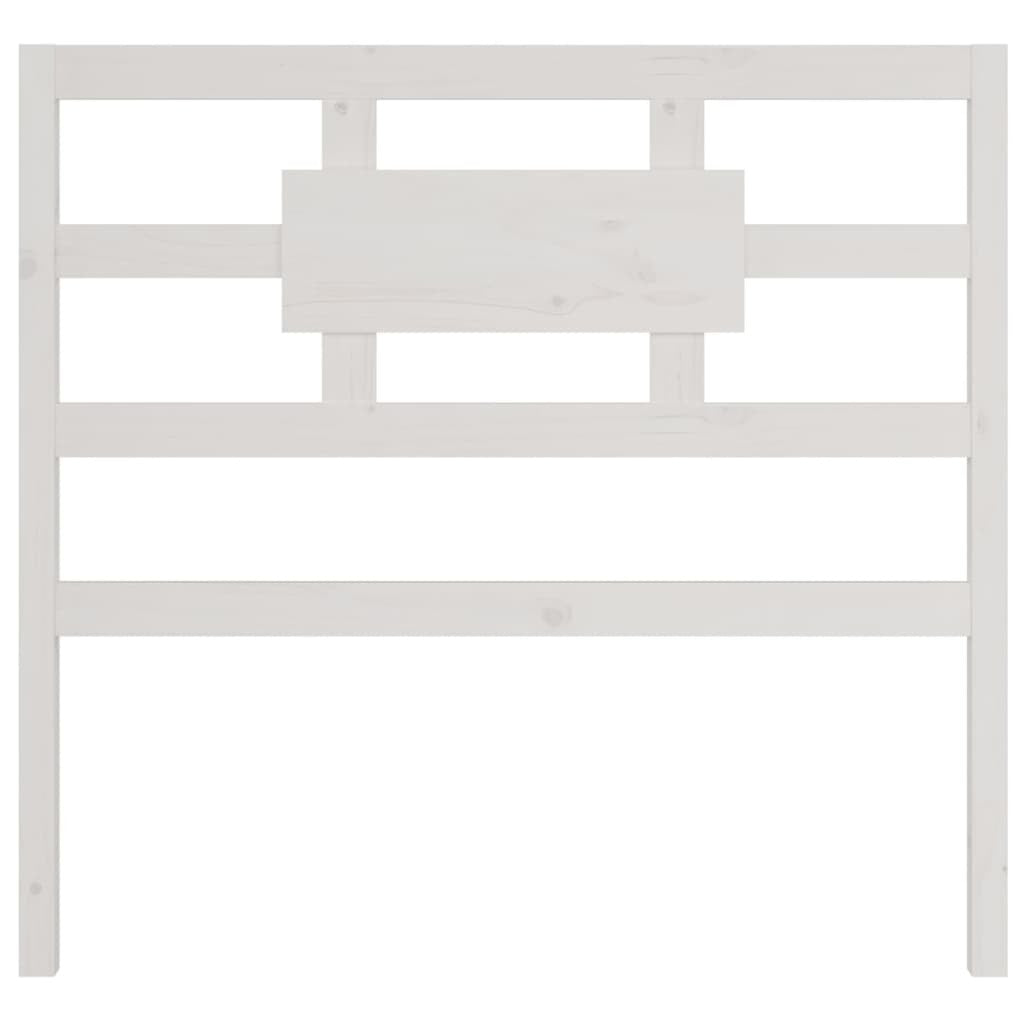 Bed Headboard White 95.5x4x100 cm Solid Wood Pine