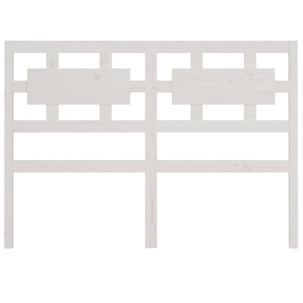 Bed Headboard White 185.5x4x100 cm Solid Wood Pine