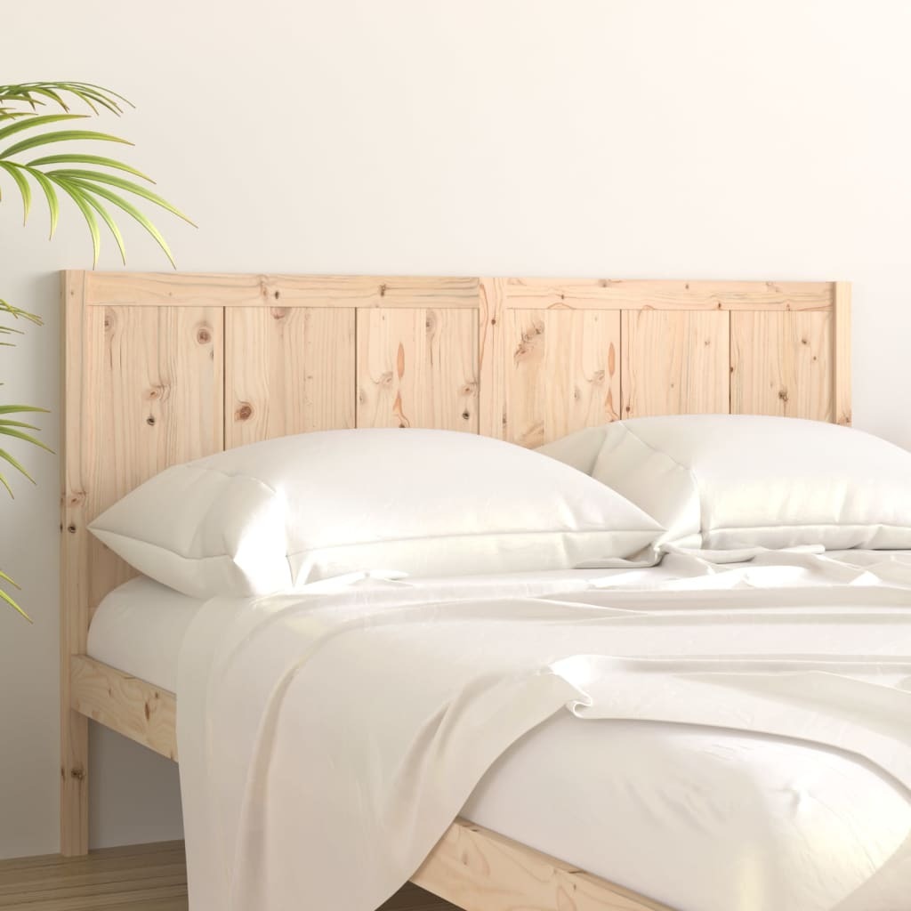 Bed Headboard 205.5x4x100 cm Solid Pine Wood